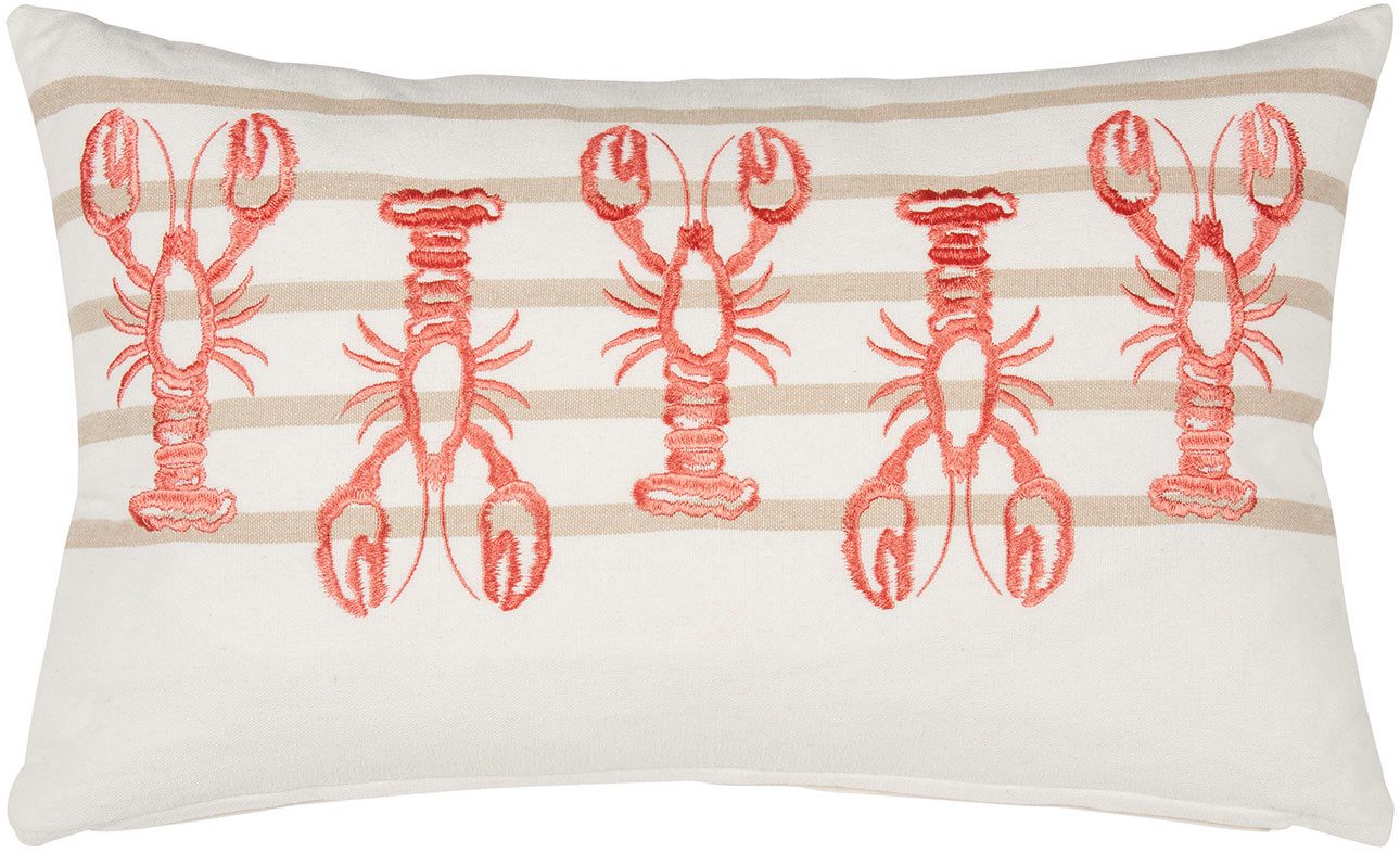 PAD Dekokissen LOBBY, Made in Europe, Kissenhülle ohne Füllung, Motiv Hummer, 1 Stück, 35x60 cm