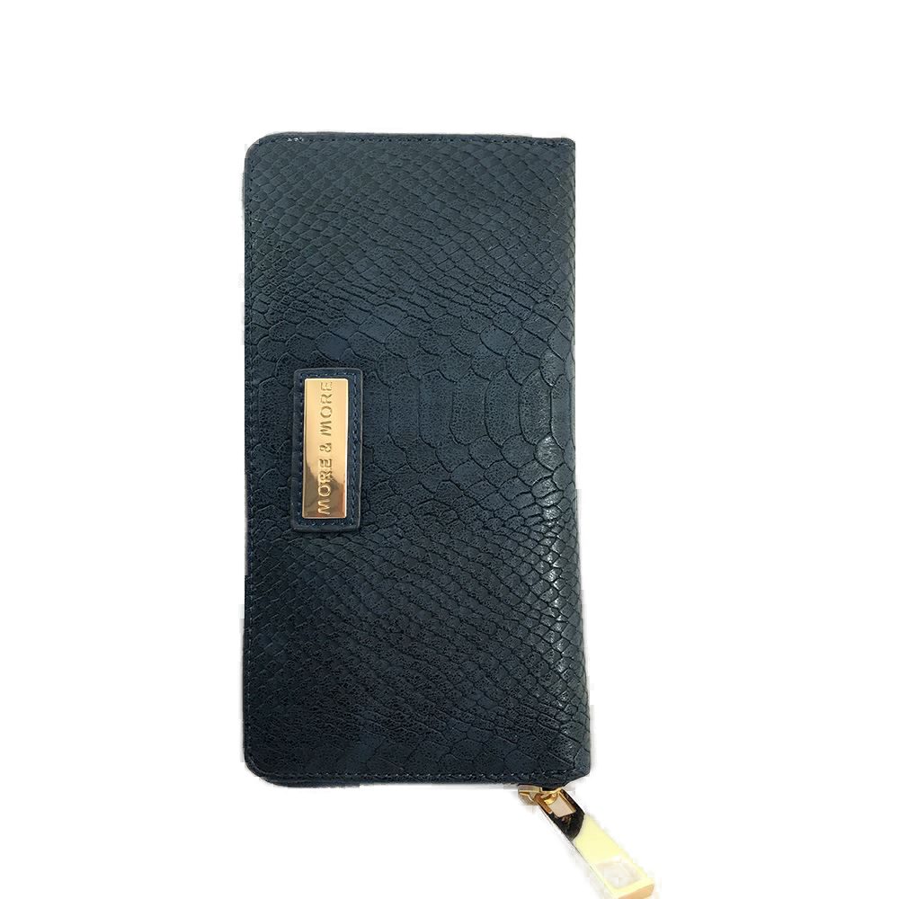 MORE&MORE Geldbörse Geldbeutel Damen Kunstleder Dunkelblau günstig online kaufen