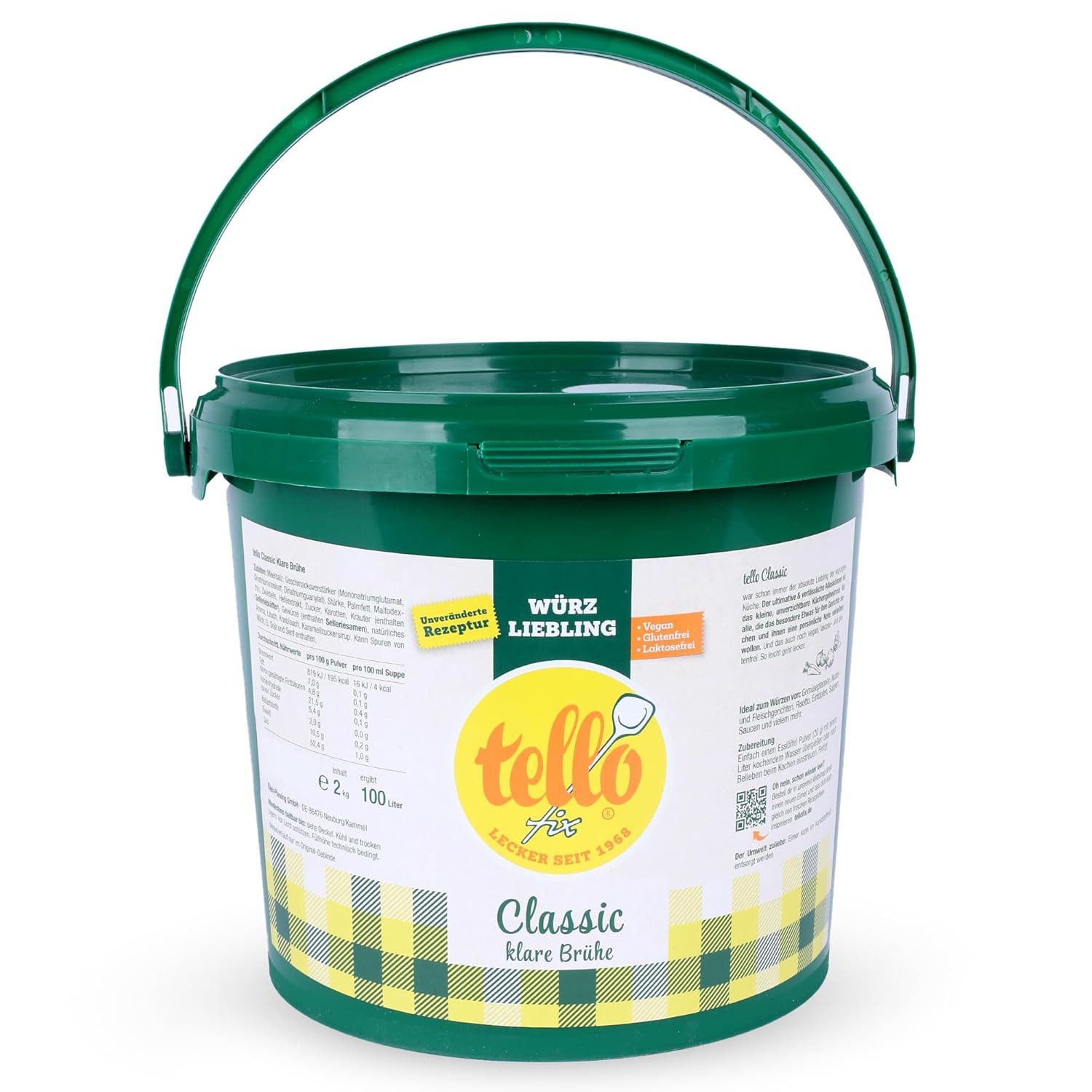 tellofix Gewürz tellofix 2kg Classic Klare Brühe Universalwürzmittel, 1 x 2000 g