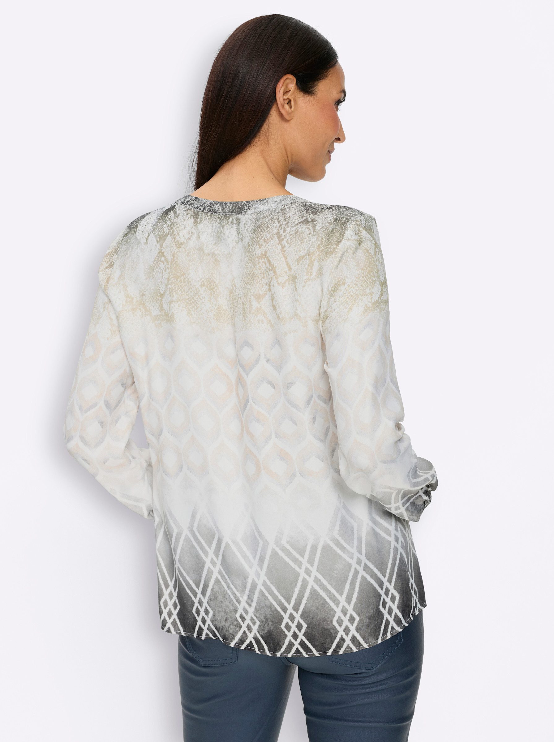 heine Klassische Bluse Druckbluse Langarm