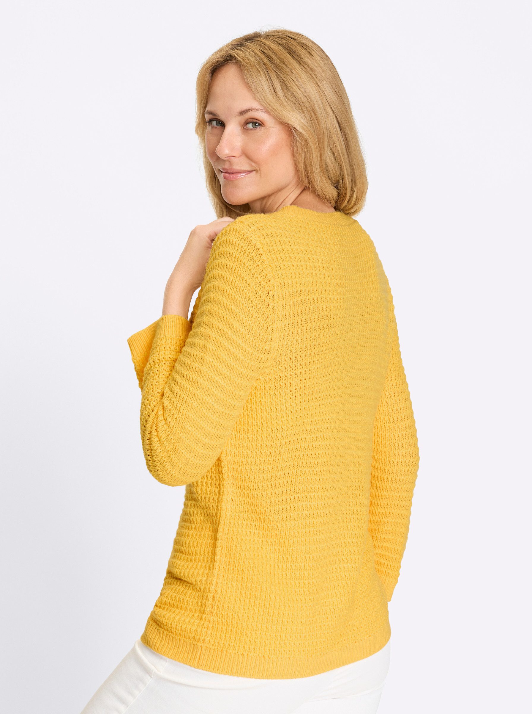 Sieh an! Strickpullover 3/4-Arm-Pullover 3/4-Arm