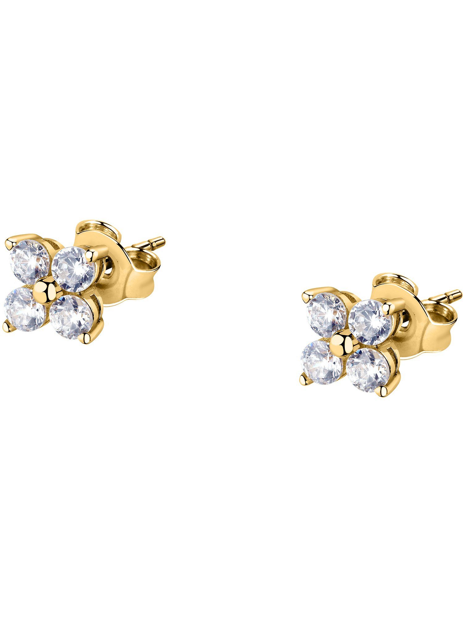 FAVS Paar Серьги-гвоздики FAVS Damen-Ohrstecker 925er Silber 4 Zirkonia