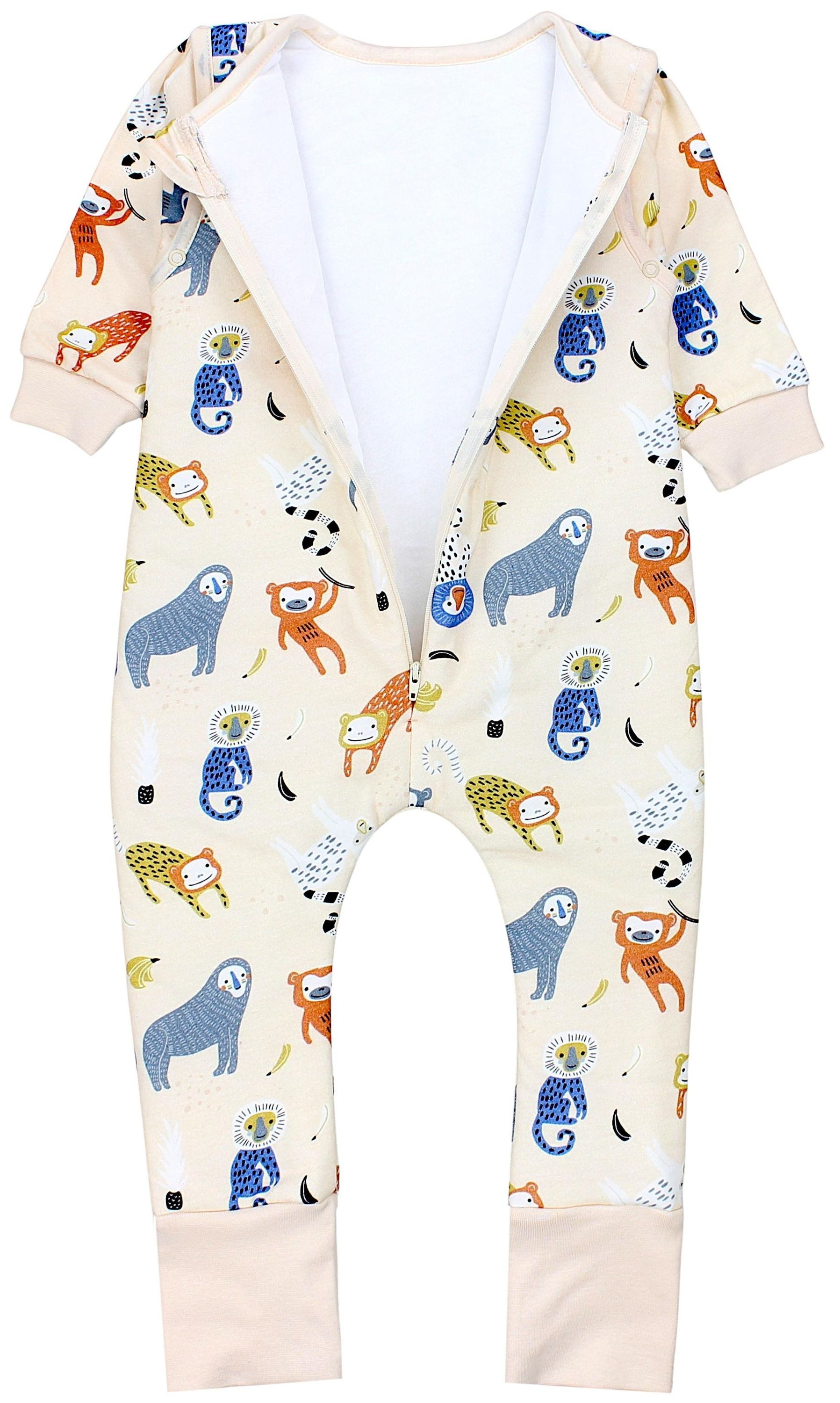 TupTam Babyschlafsack 2.5 TOG Schlafsack BIO-Baumwolle mit Beinen und Ärmeln Herbst Winter