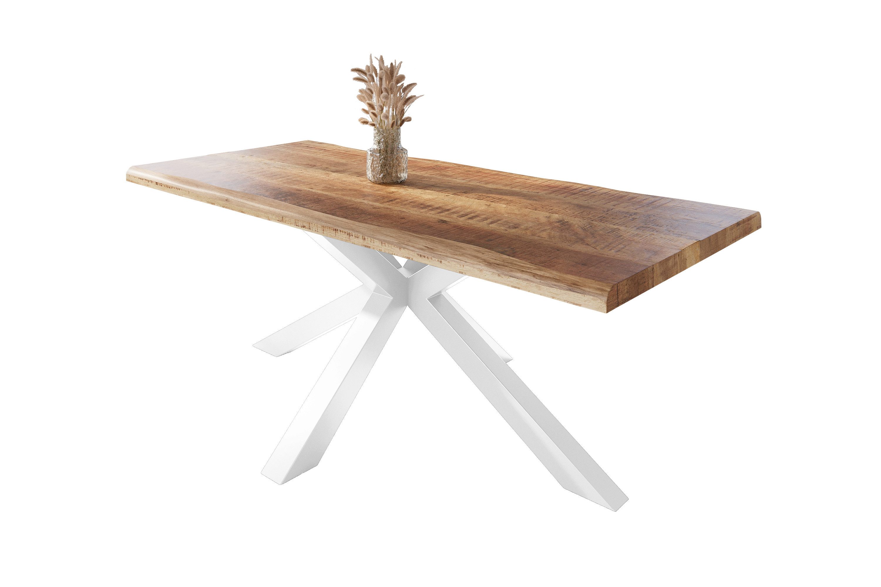 SAM® Esstisch Waves_Spider, Mangoholz, gedoppelte Tischplatte, günstig online kaufen
