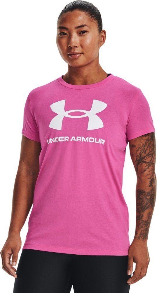 Under Grafik Kurzärmliges Armour® 044 Gray T-Shirt mit Downpour UA Sportstyle-Oberteil