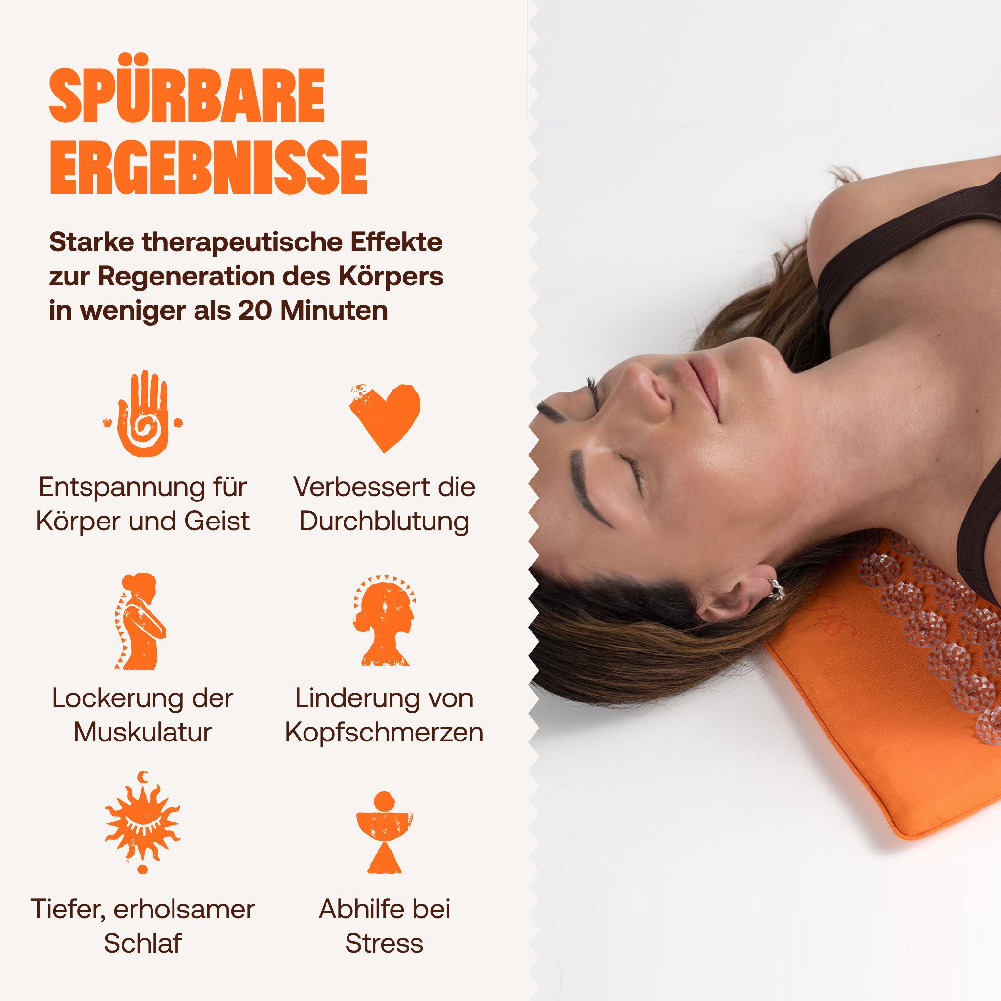 Shakti Mat Akupressurmatte Entspannung durch Akupressur - Faire Produktion, Bio-Baumwolle (Mit Matte und Kissen), Ethische Handarbeit, GOTS-zertifizierte Bio-Ba – Bild 2 von 5