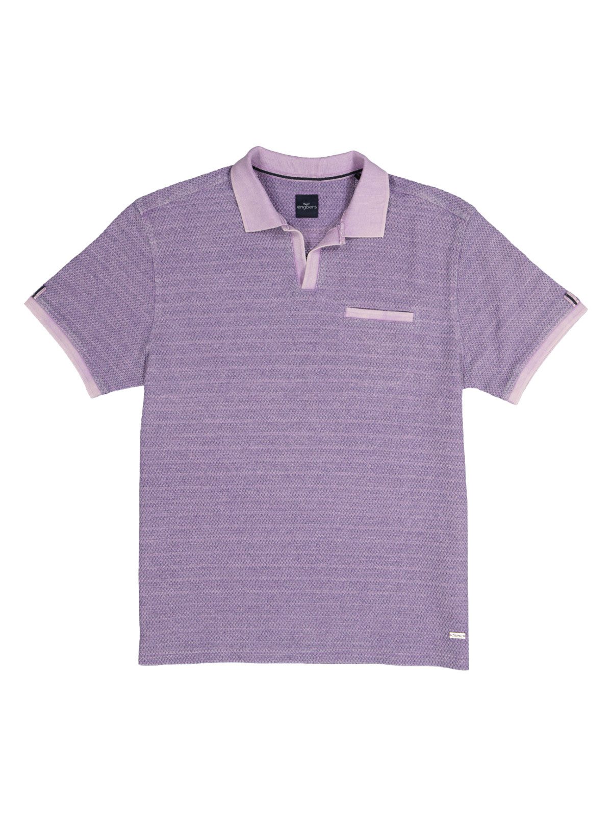 Engbers Poloshirt Herren Polo-Shirt strukturiert, Flieder