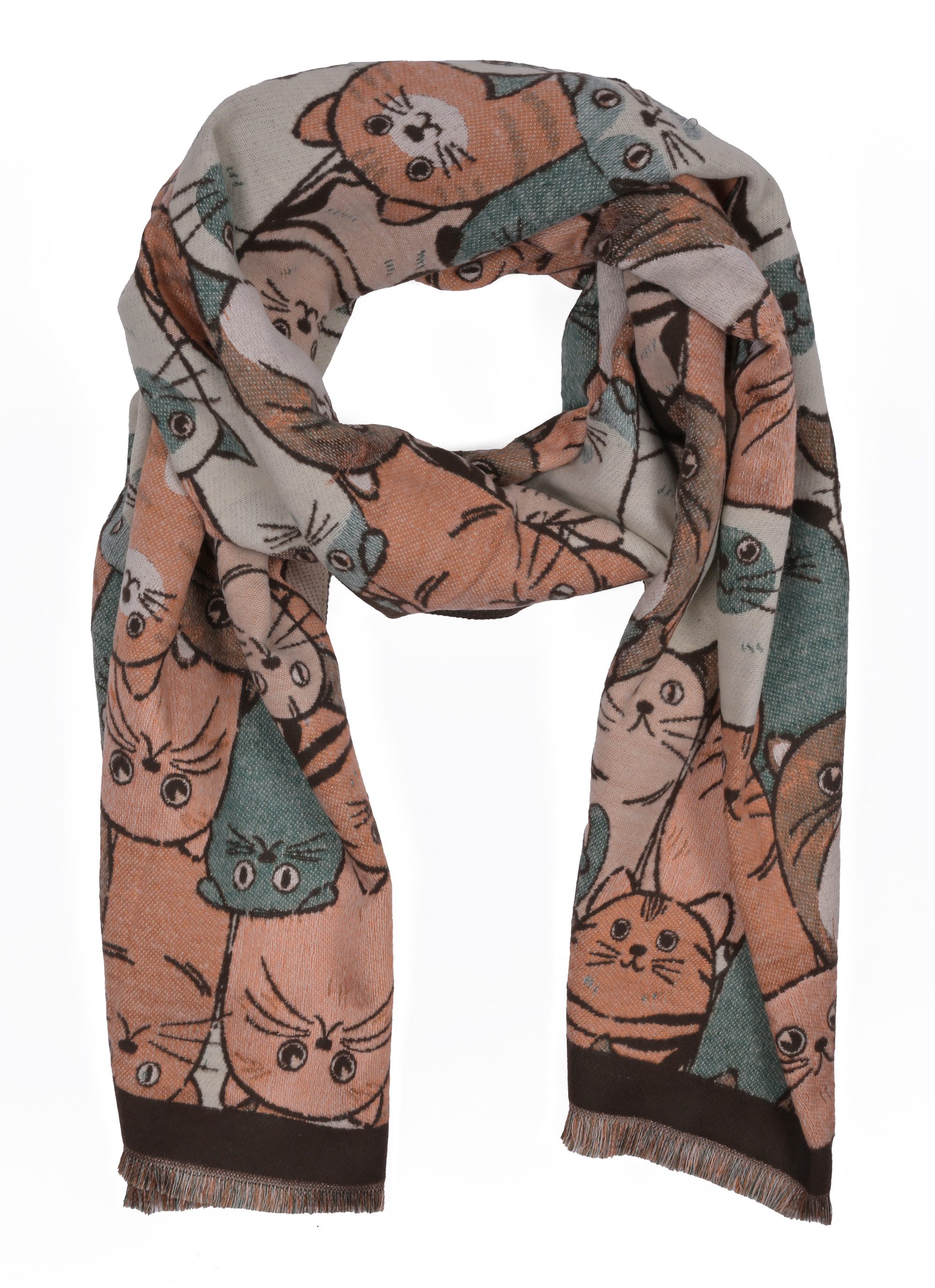 Goodman Design Modeschal Mode Schal mit Katzen Design, Passt zu jedem Stil günstig online kaufen