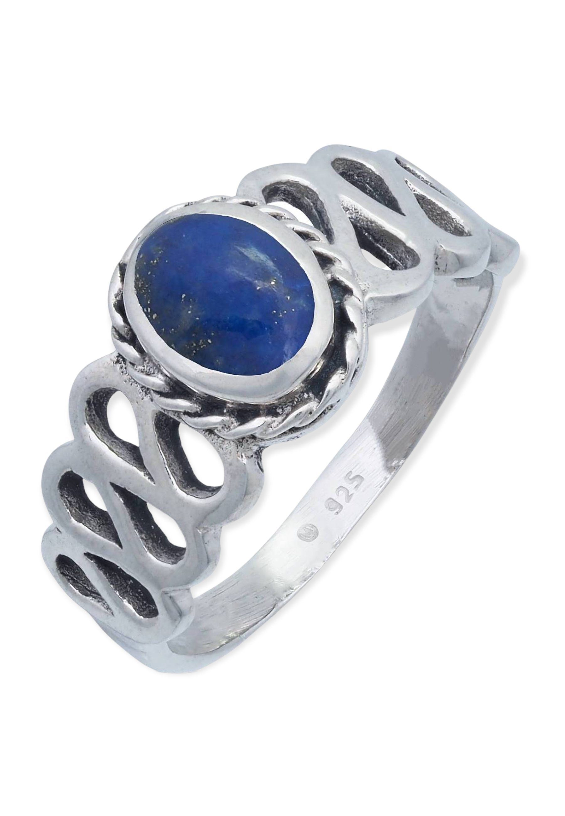 Silber Lapis Silberring mantraroma mit Lazuli 925er