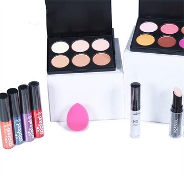 Scheiffy Make-up Set 20-teiliges Einsteiger Schminkset, Schminkset Geschenkset, leichtes Schminkset Komplettset, Must Have Set für Makeup-Trägerinnen