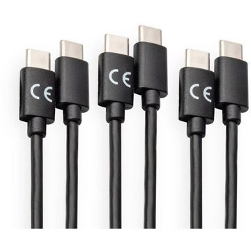 Digitus USB-C®® Lade/Datenkabel, 1m, 3er-Set USB-Kabel, Geschirmt