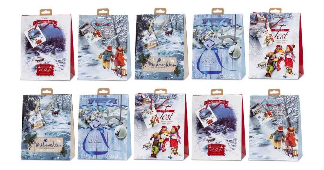 Geschenkbox Laro Geschenktaschen Geschenktüten Weihnachten 10/20/40/100stk Medium