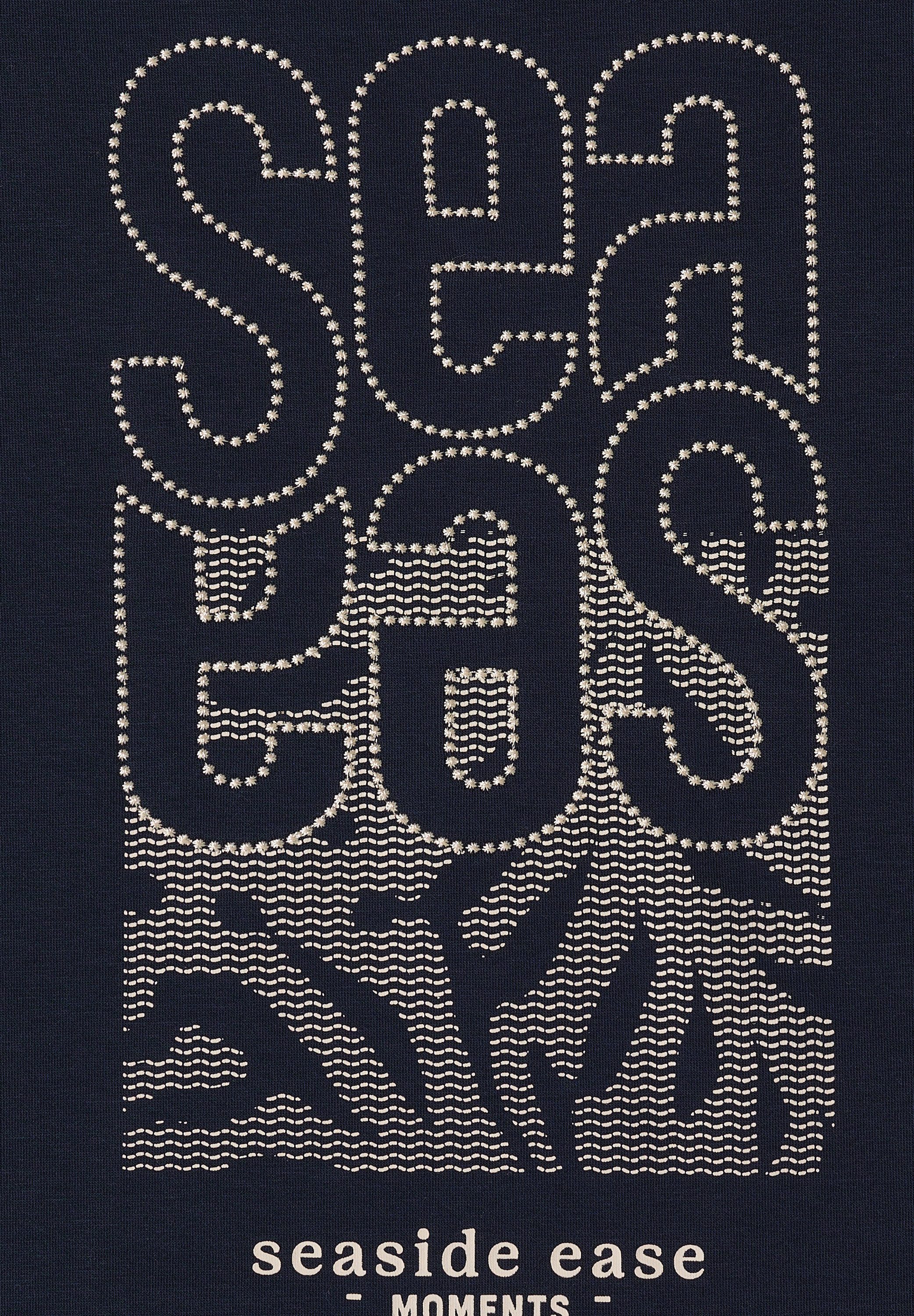 CECIL Langarmshirt modernes Front-Artwork mit Stickerei