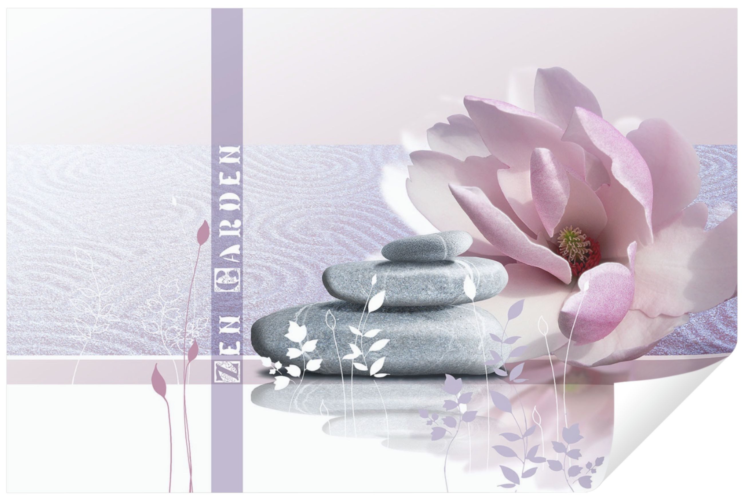 Wallarena Fototapete Blumen Spa Stein Rosa Abstrakt Wohnzimmer oder Schlafz günstig online kaufen