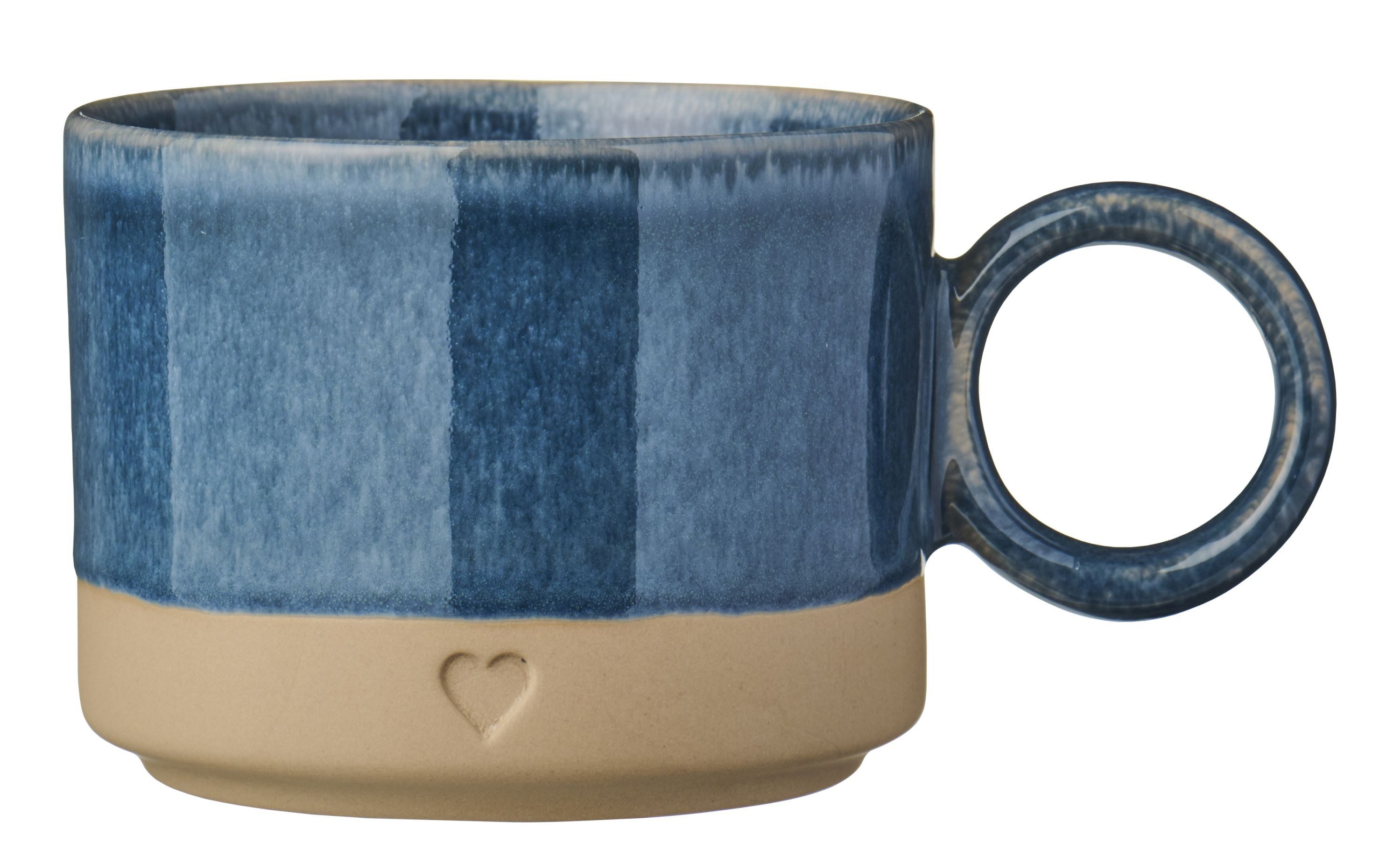 Ib Laursen Tasse Farbauswahl - Ib Laursen Tasse Kaffeetasse Steingut 290ml mit Herz, Steingut