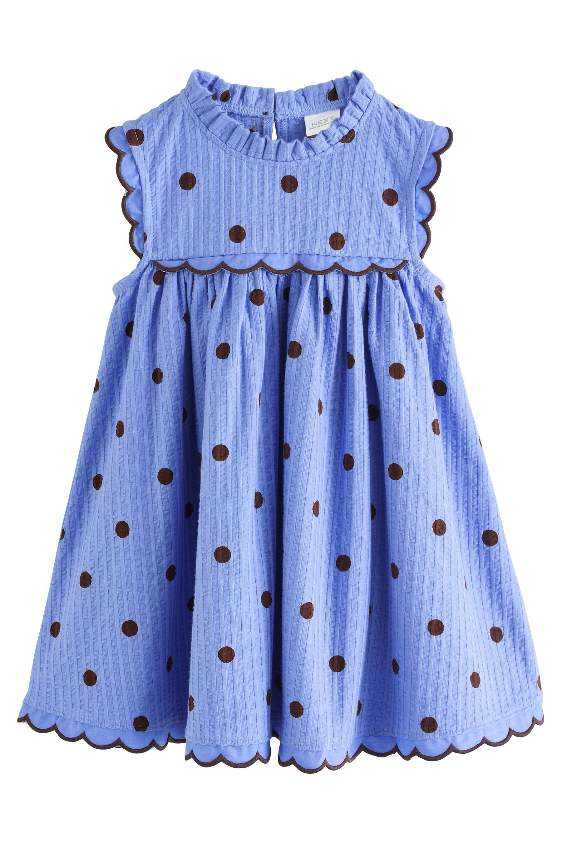 Next Sommerkleid Ärmelloses Sommerkleid mit Bogenkante (1-tlg)