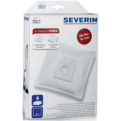 Severin Staubsaugerbeutel SB 7211, passend für Severin, 4 St., Microvlies, 4-lagig, Allergiker