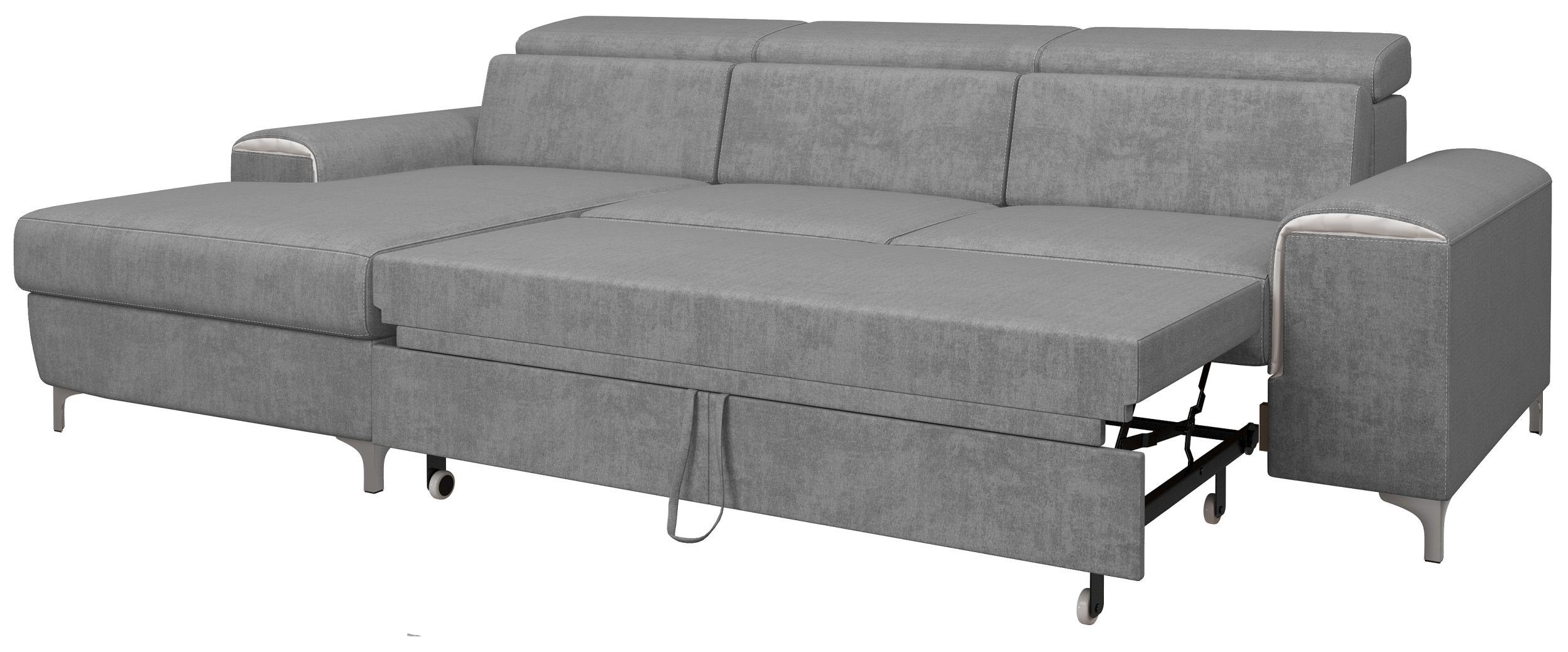 Eckcouch, Sitzkomfort, mit Bettfunktion, Raum oder Bettkasten bestellbar, Stylefy Ecksofa mane und frei im inklusive Kopfteilverstellung rechts links Lino, L-Form, stellbar,