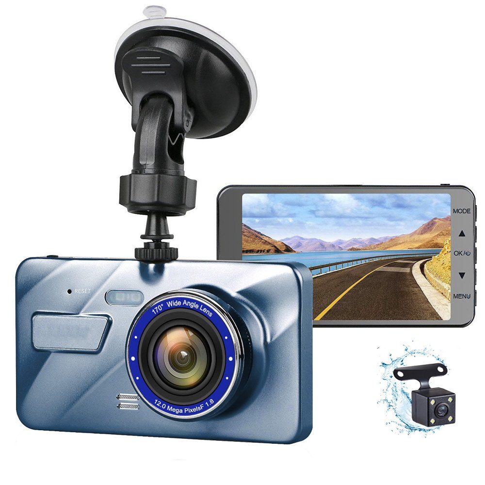 GelldG Dashcam Autokamera 4 Zoll Full HD 1080P, 170 ° Weitwinkel