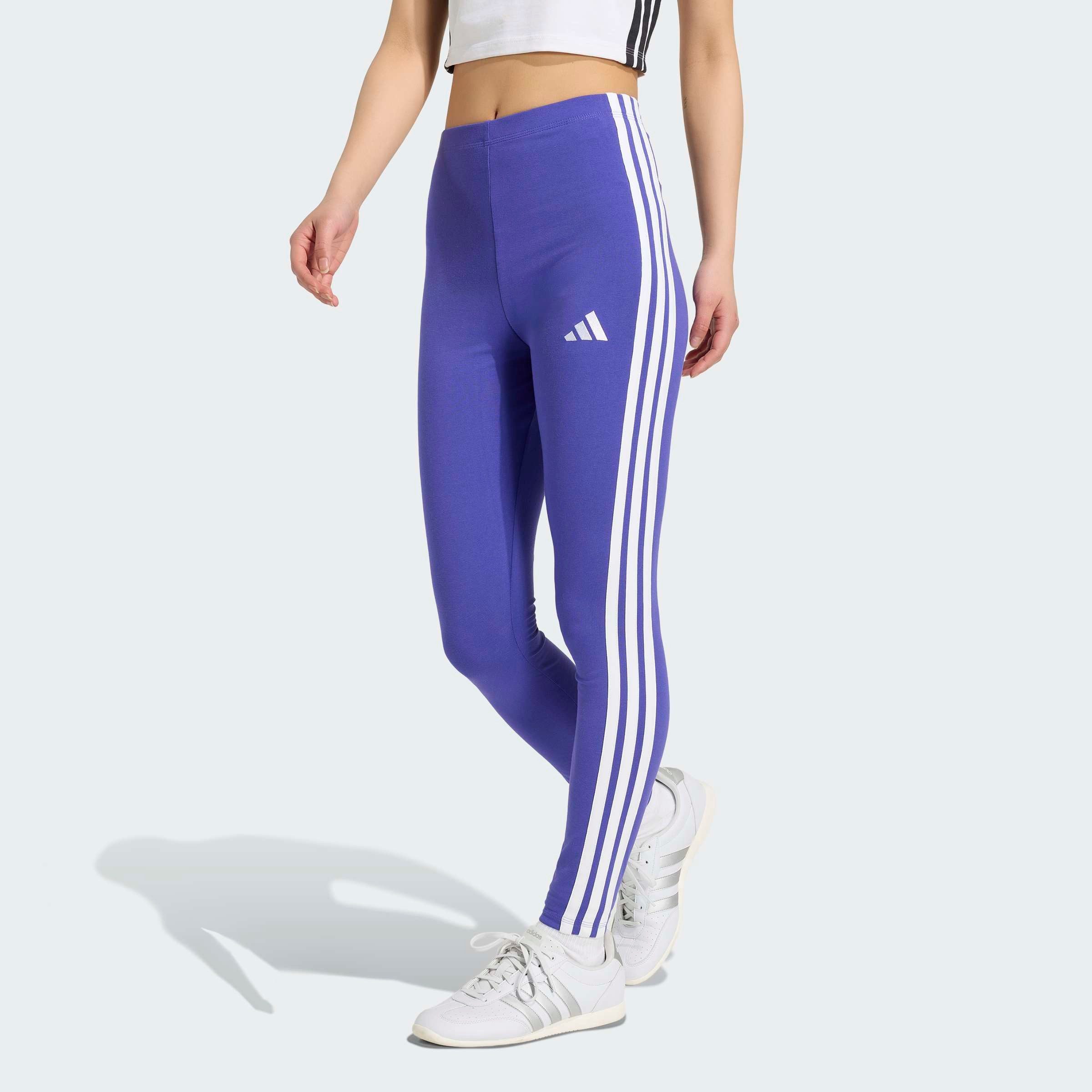 adidas Sportswear Trainingstights W 3S SJ LEG sportlicher Look mit 3-Streifen, aus Baumwolle und Elasthan