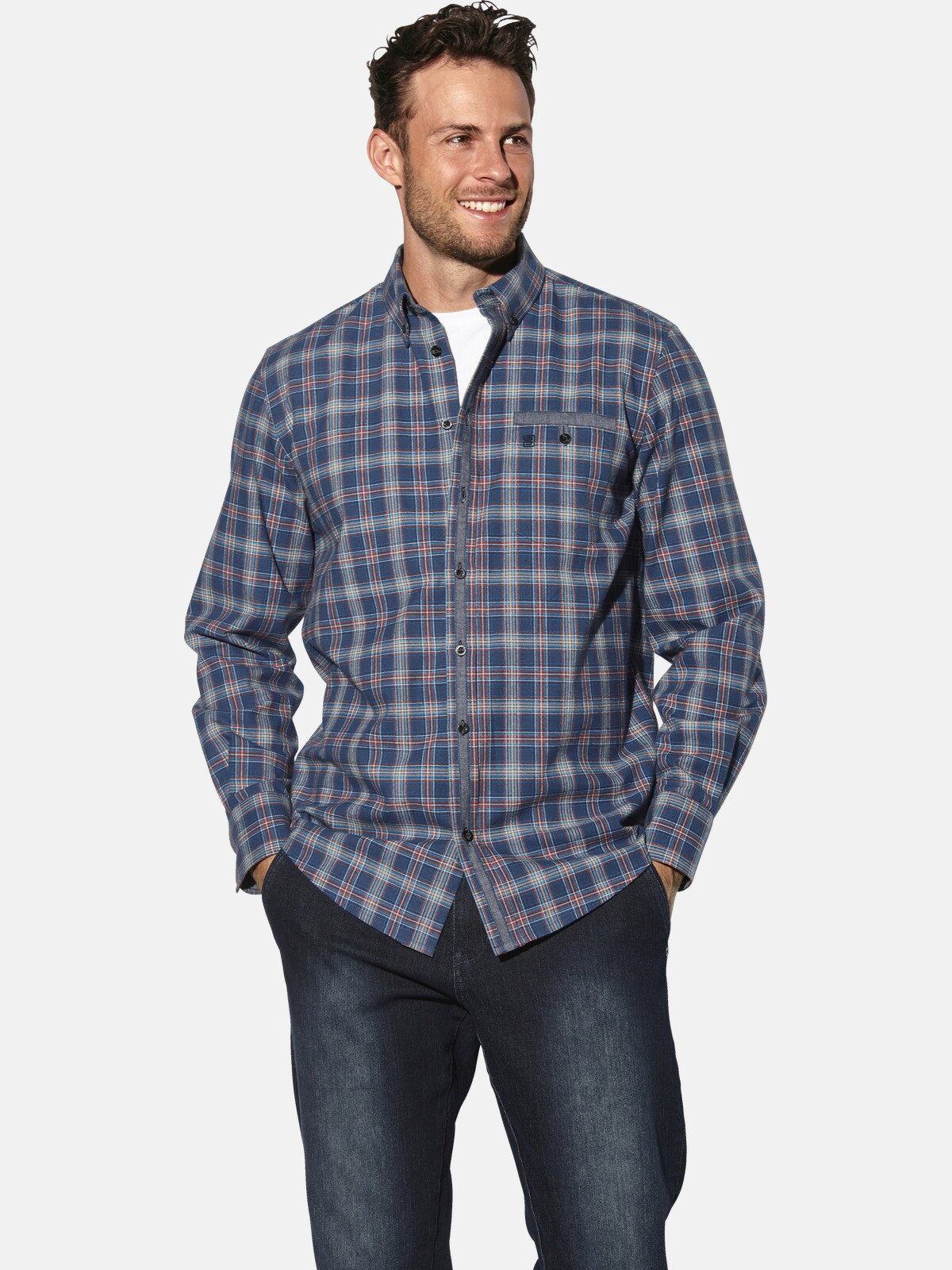 Babista Langarmhemd ILAN im Karo-Design