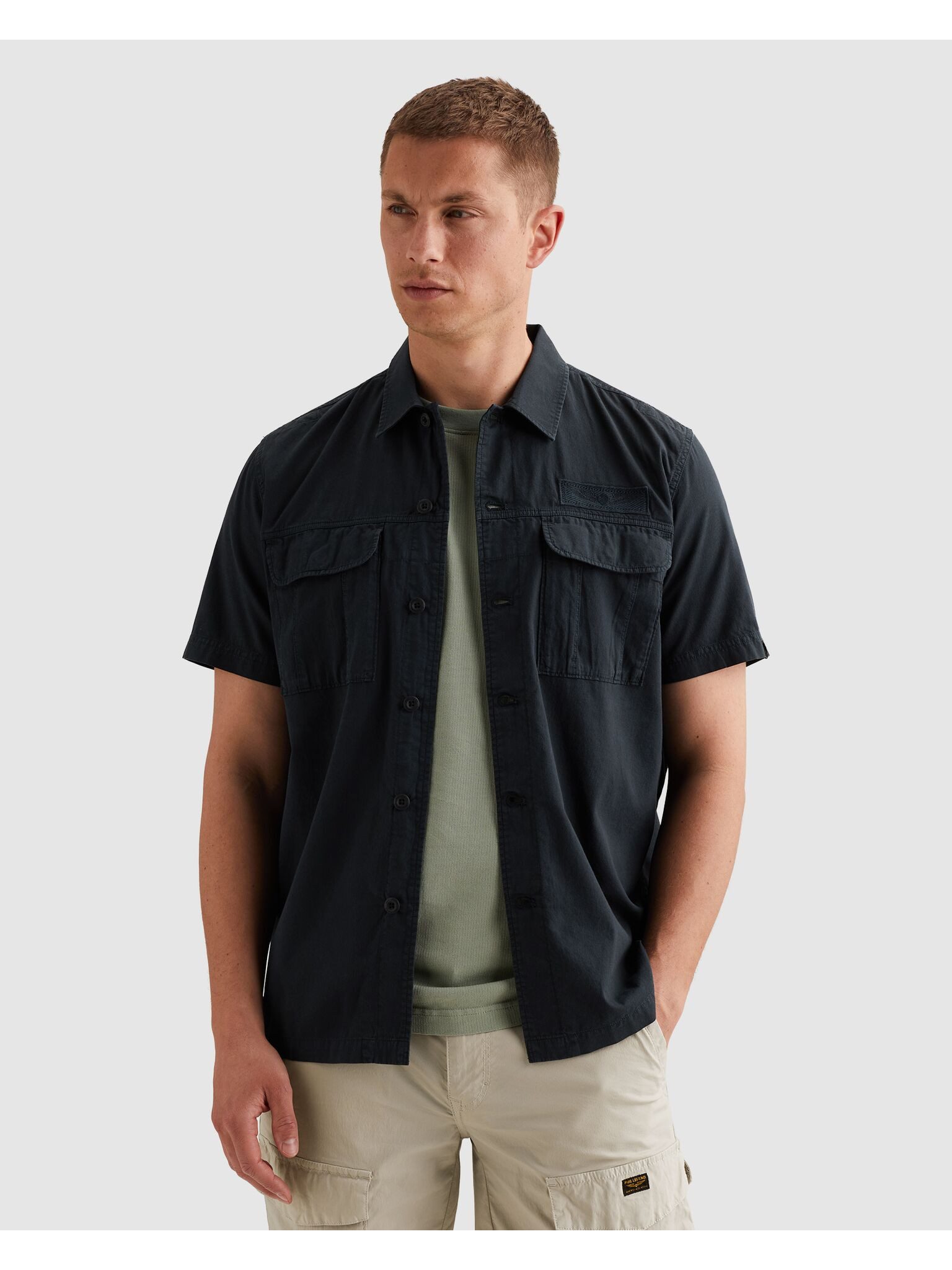 Kurzarmhemd Short Sleeve Shirt Ctn Bedford garment dye