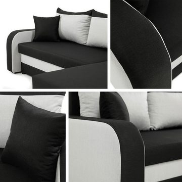 MIRJAN24 Ecksofa Kris Lux, mit Schlaffunktion und zwei Bettkasten, L-Form mit Kissen-Set, L: 238 cm