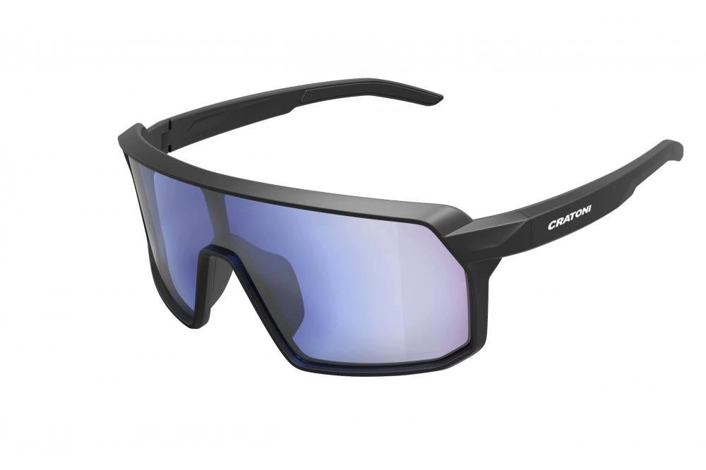 Cratoni Sportbrille Cratoni Sonnenbrille Skyvision photochro sw matt, Glas klar, blau ver