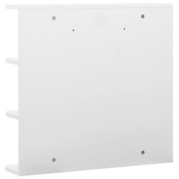 vidaXL Badezimmerspiegelschrank Bad-Spiegelschrank Weiß 66x17x63 cm MDF (1-St)