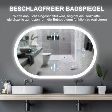 YOLEO Badspiegel Wandspiegel mit Touchschalter LED-Beleuchtung Spiegel