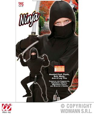 Scherzwelt Kostüm Kostüm Ninja mit Schwert + Stäbe - Ninja komplett 116 cm - 164 cm