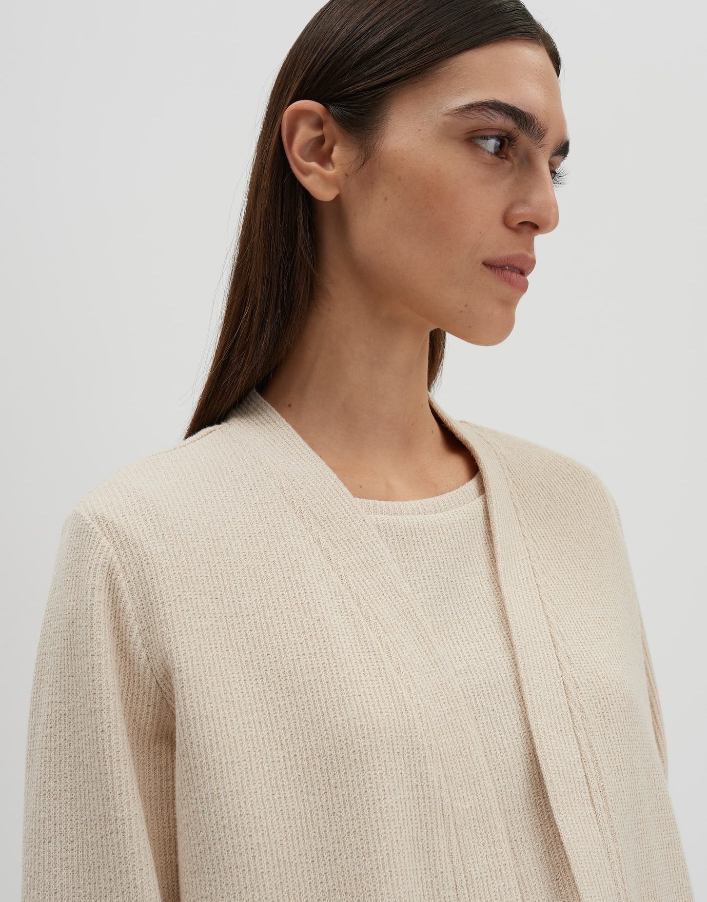someday Sweatjacke UMARIEL Regular mit feiner Rippstruktur