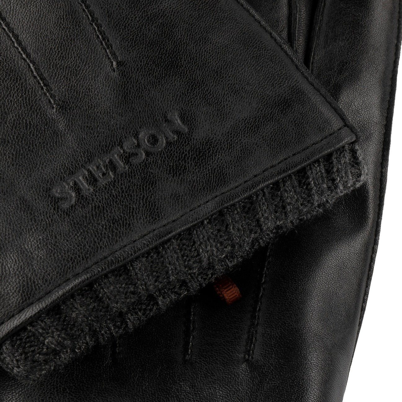 Stetson Lederhandschuhe (1-St) Fingerhandschuhe mit Futter