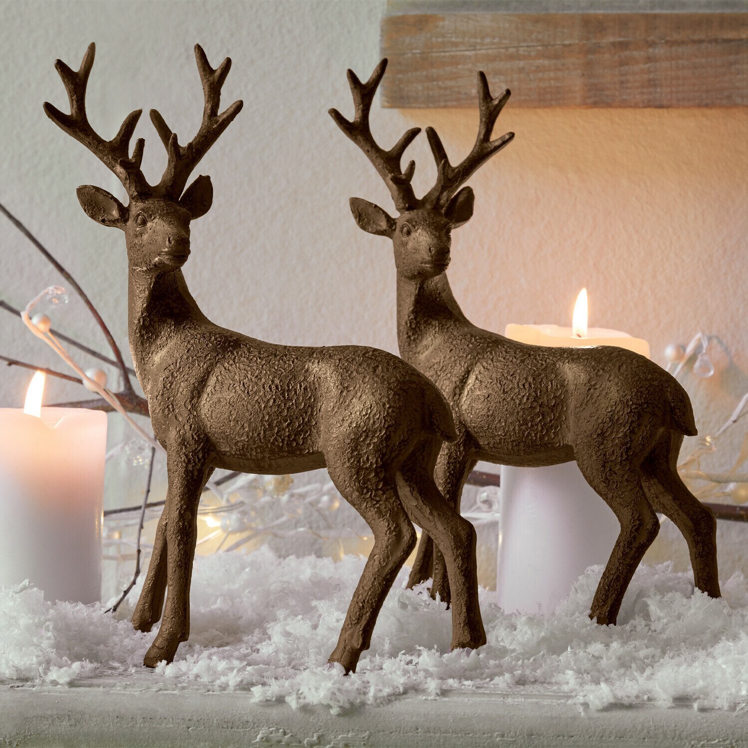 Mirabeau Weihnachtsfigur Hirsch 2er Set Cagny günstig online kaufen