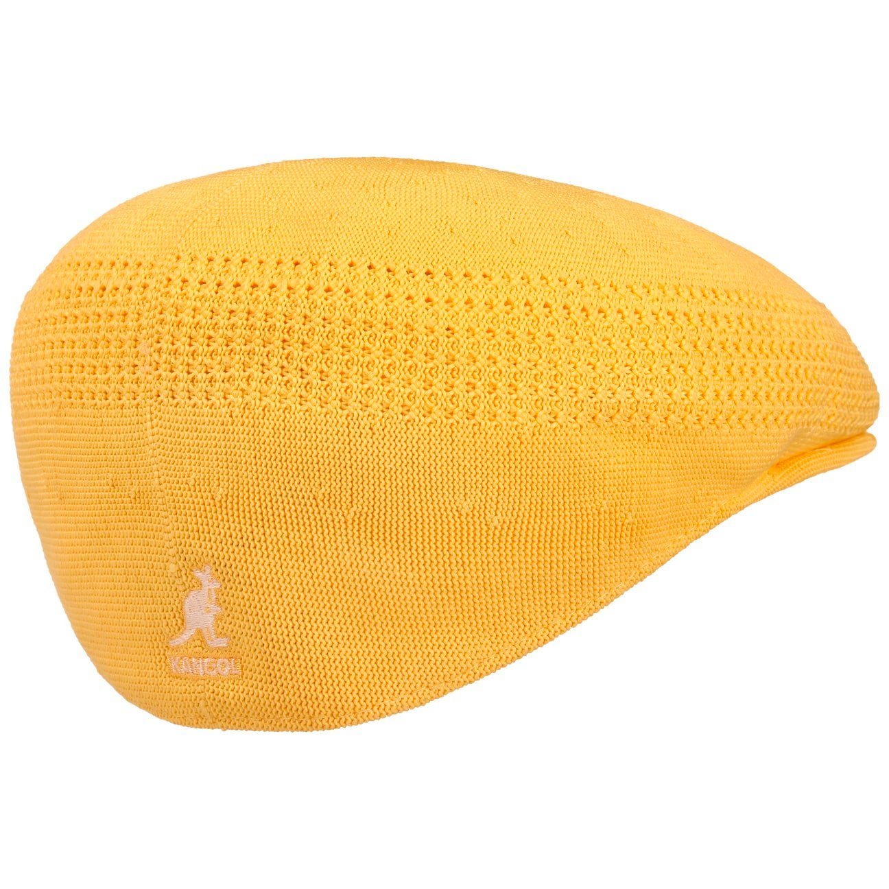 Kangol Schiebermütze Flat (1-St) Cap mit gelb Schirm
