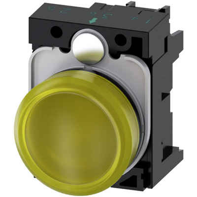 SIEMENS Sensor Siemens 3SU1102-6AA30-1AA0 Leuchtmelder flach Gelb 24 V/AC, 24 V/DC 1, (3SU1102-6AA30-1AA0)