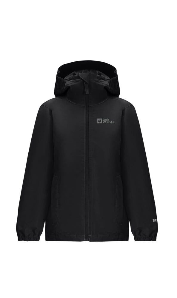 Regenjacke Flaze Texapore (winddicht, wasserdicht und leicht) schwarz Kinder