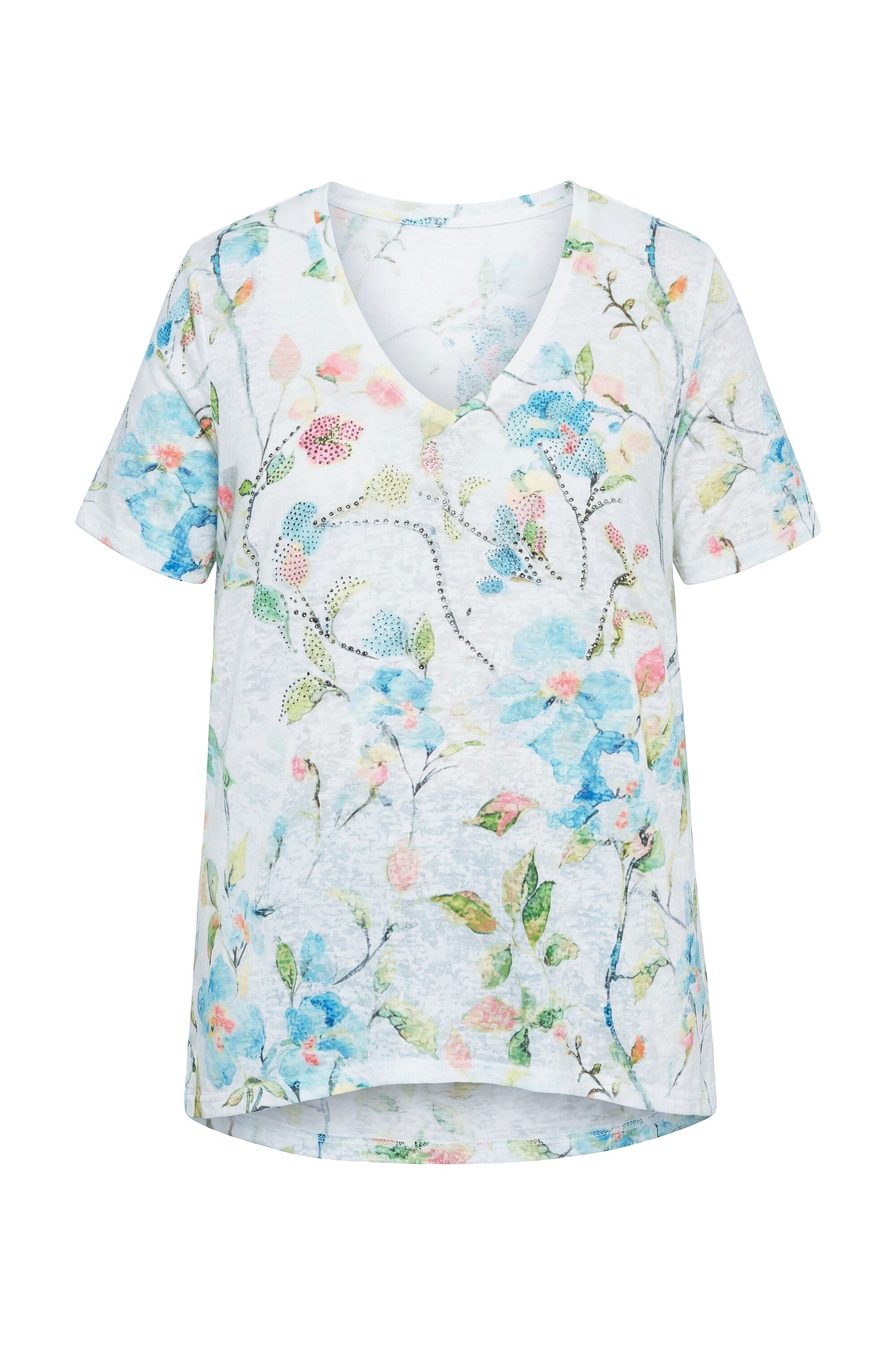 T-Shirt T-Shirt Comfort Fit Blumenmuster