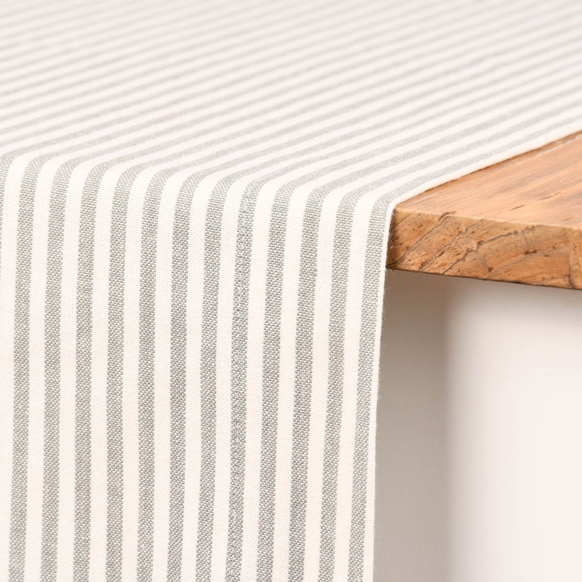 SCHÖNER LEBEN. Tischläufer Linen & More Tischläufer Streifen grau weiß 50x1 günstig online kaufen
