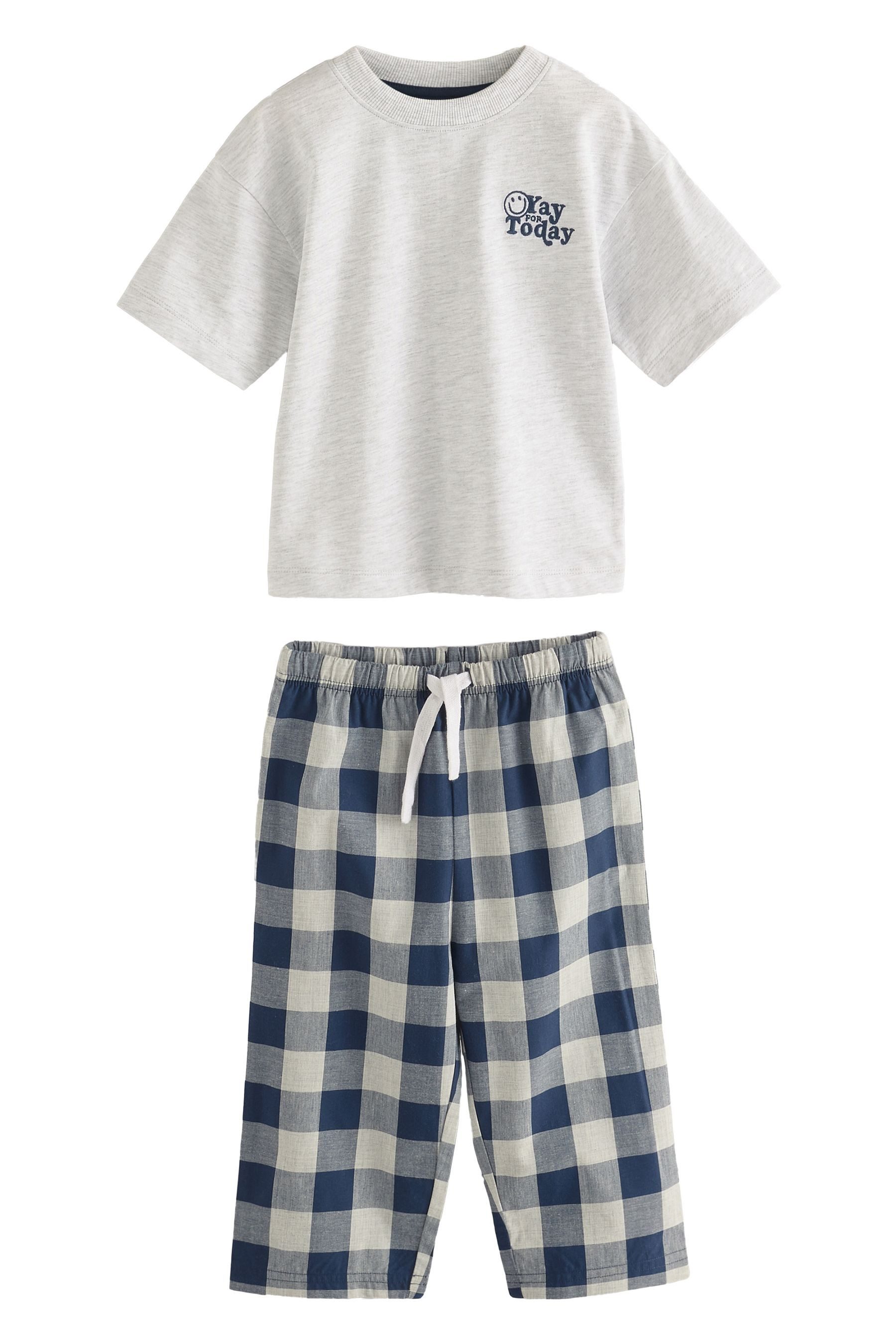 Next Pyjama Kurzarm-Schlafanzug mit langer Hose, 2er-Pack (4 tlg)