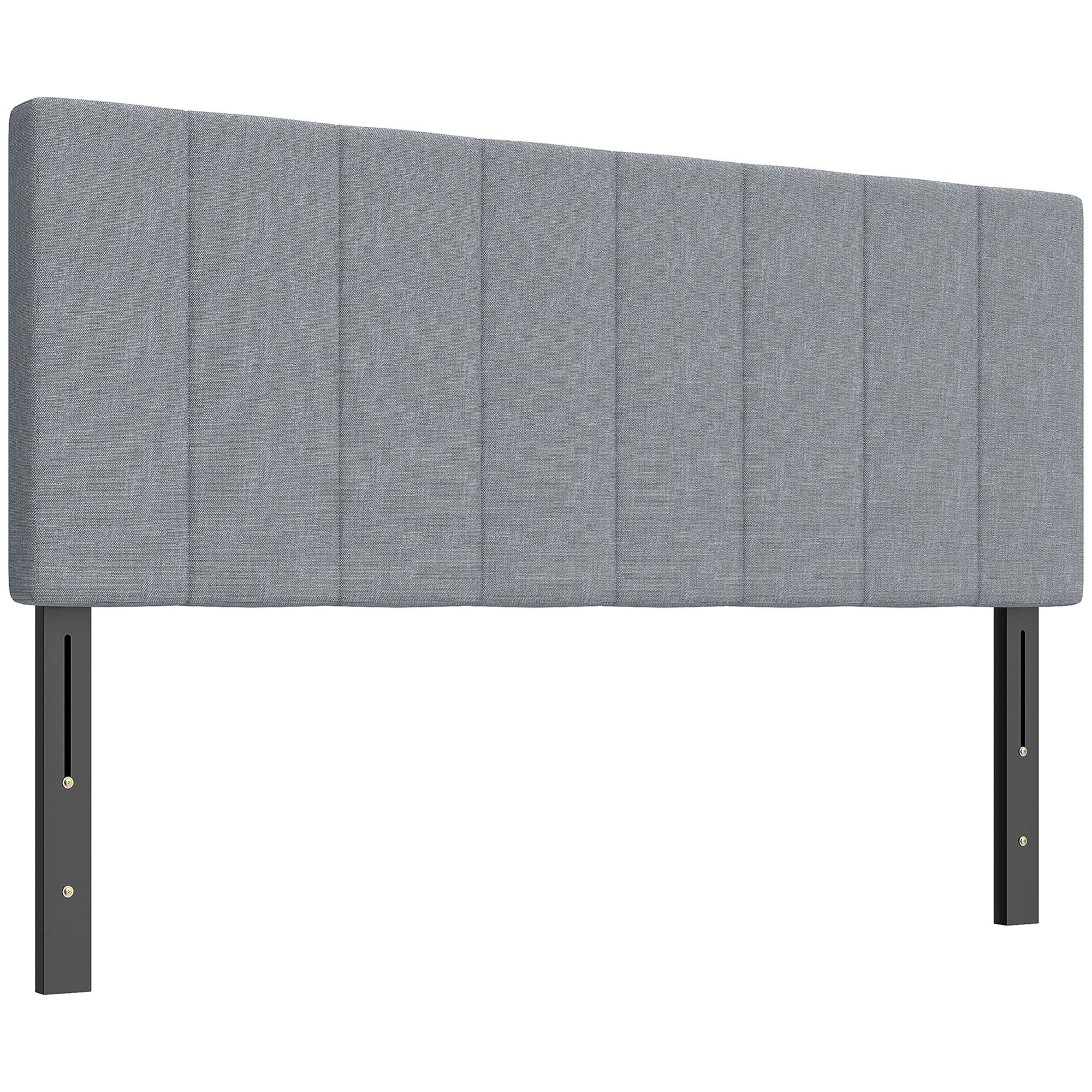 HOMCOM Kopfteil höhenverstellbar, mit Leinenoptik, (Bettkopfteil, 1 St., Polsterkopfteil für Bett), für Schlafzimmer, Grau
