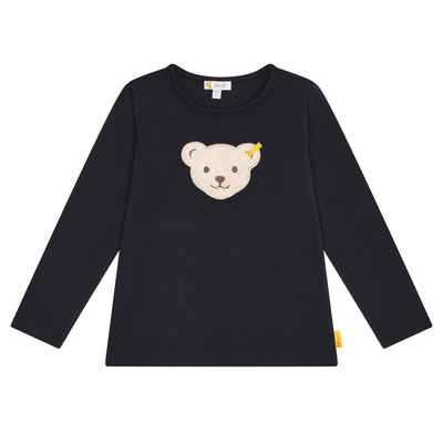 Steiff T-Shirt Kinder Langarm-Shirt - Basic, Teddy-Applikation