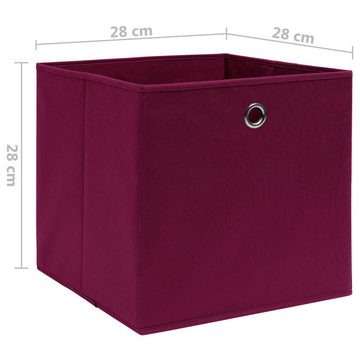 vidaXL Aufbewahrungsbox Aufbewahrungsboxen 10 Stk Vliesstoff 28x28x28 cm Dunkelrot
