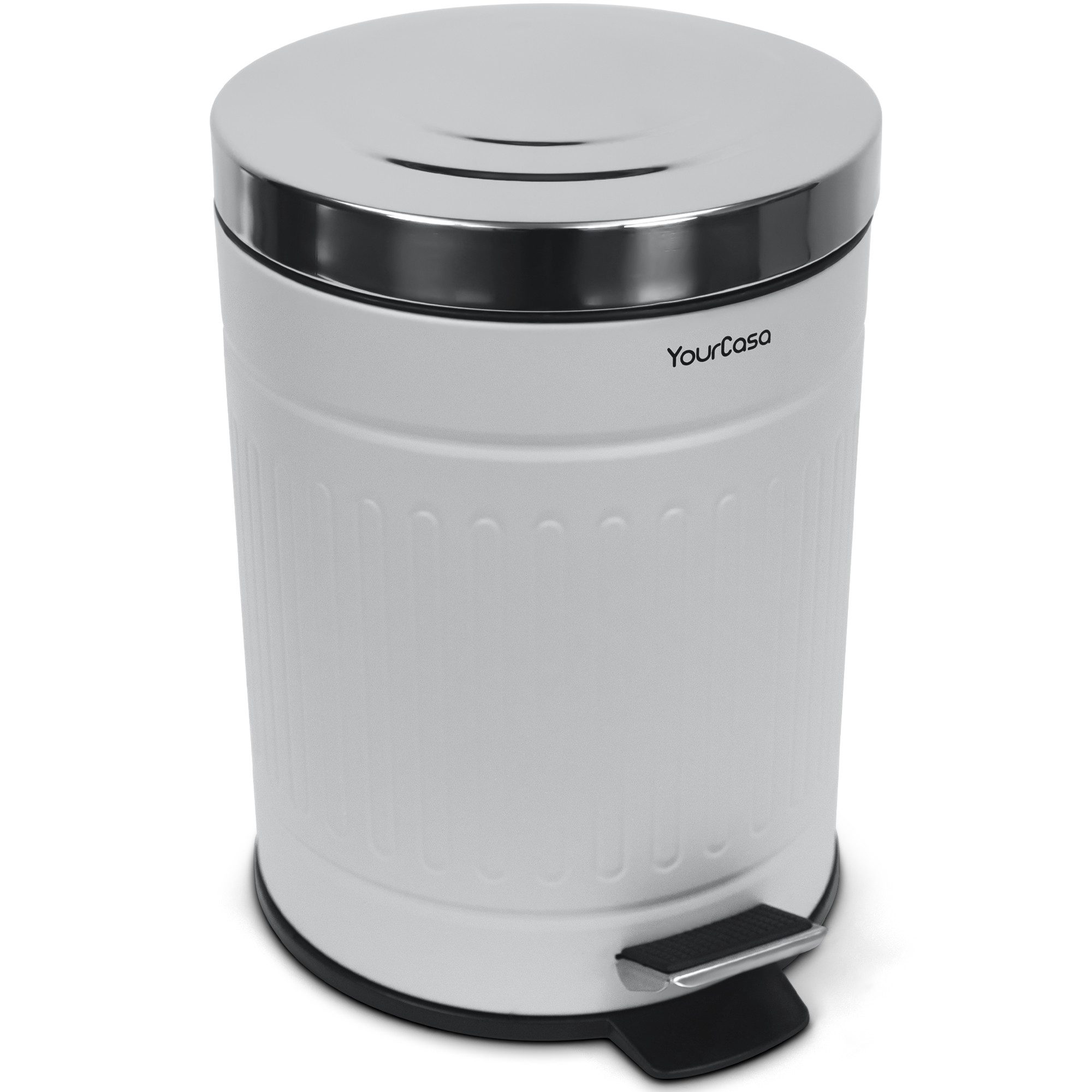 YourCasa Сміттєві урни YourCasa® Сміттєві урни Bad [5L] Edelstahl Retro Design - Kosmetikeimer, Fassungsvermögen 5 Liter, Edelstahl pulverbeschichtet, Soft Close