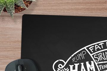 MuchoWow Gaming Mauspad Schwein - Fleischer - Fleisch (1-St), Büro für Tastatur und Maus, Mousepad Gaming, 90x60 cm, XXL, Großes