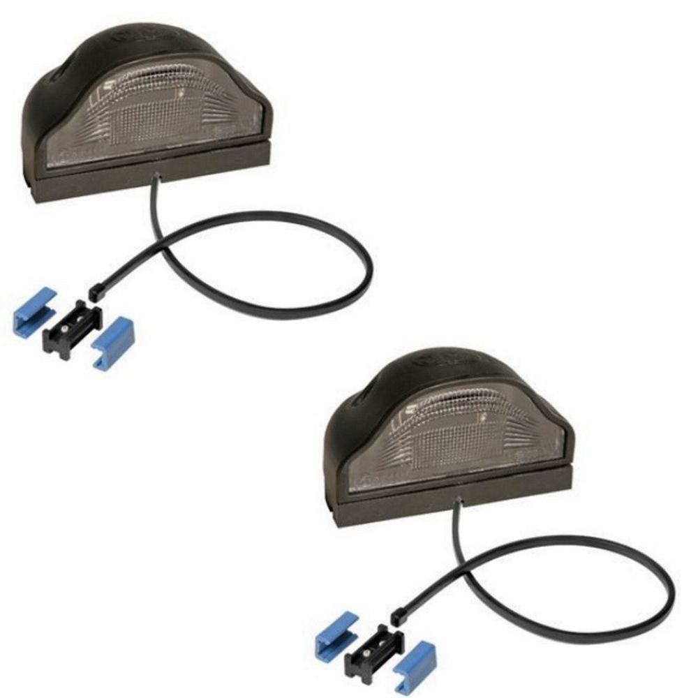 Aspöck Anhänger 2 x Regpoint Kennzeichenleuchte, DC Flachkabel 0,80 m + DC Verbinder