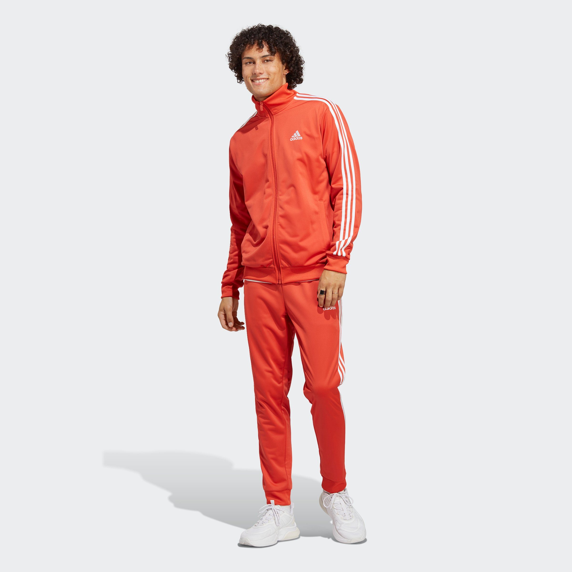 adidas Sportswear Trainingsanzug BASIC 3-STREIFEN TRICOT (2-tlg) Preloved Red