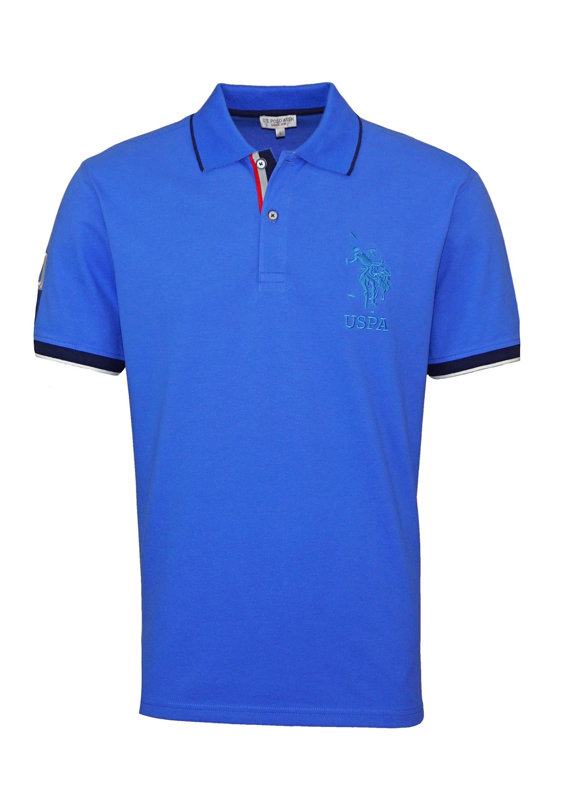 (1-tlg) Polo blau U.S. Poloshirt Shirt CB3D PROS Poloshirt Assn