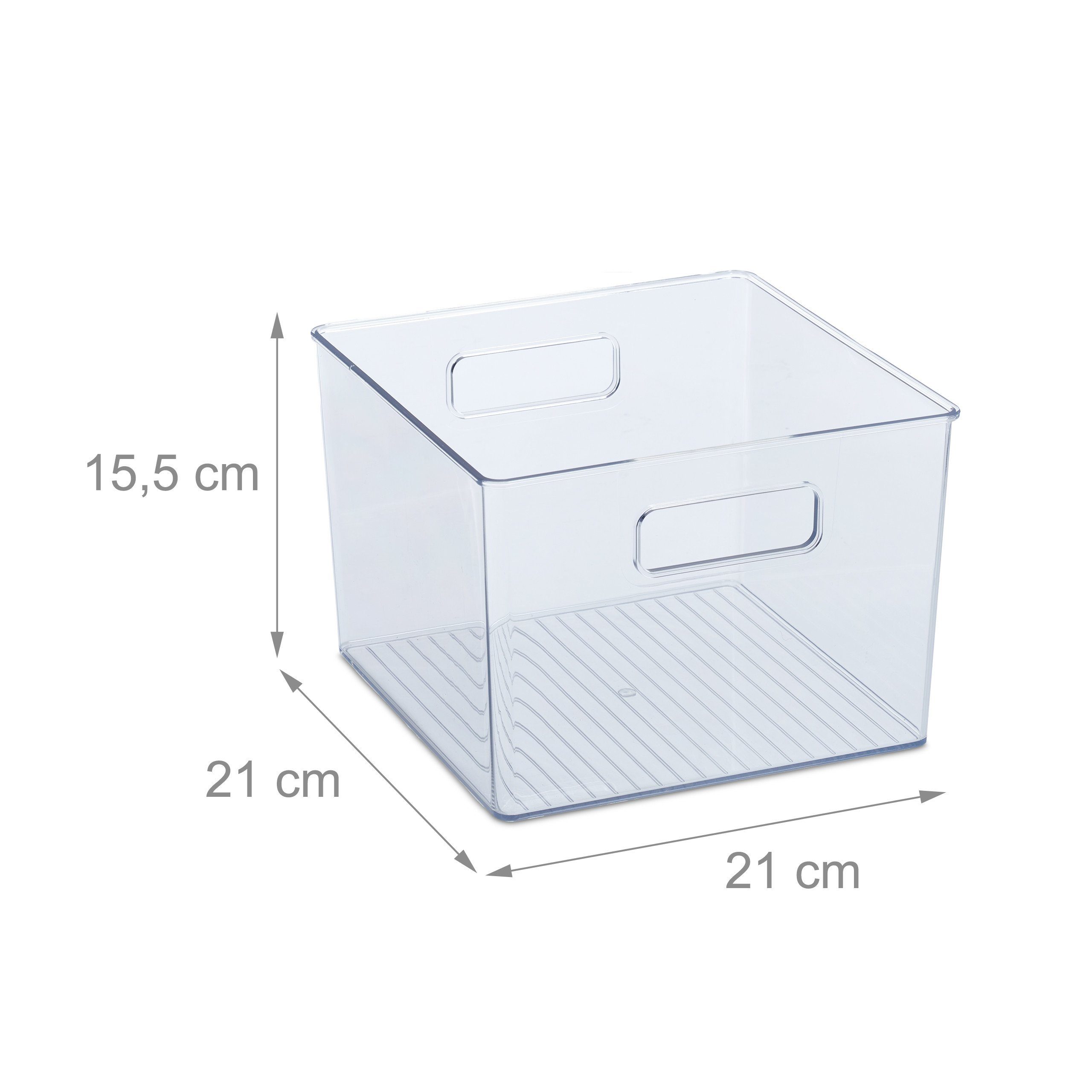 relaxdays Frischhaltedose 2 x Kühlschrank Organizer mit Griffen, Kunststoff, (1-tlg) – Bild 4 von 5