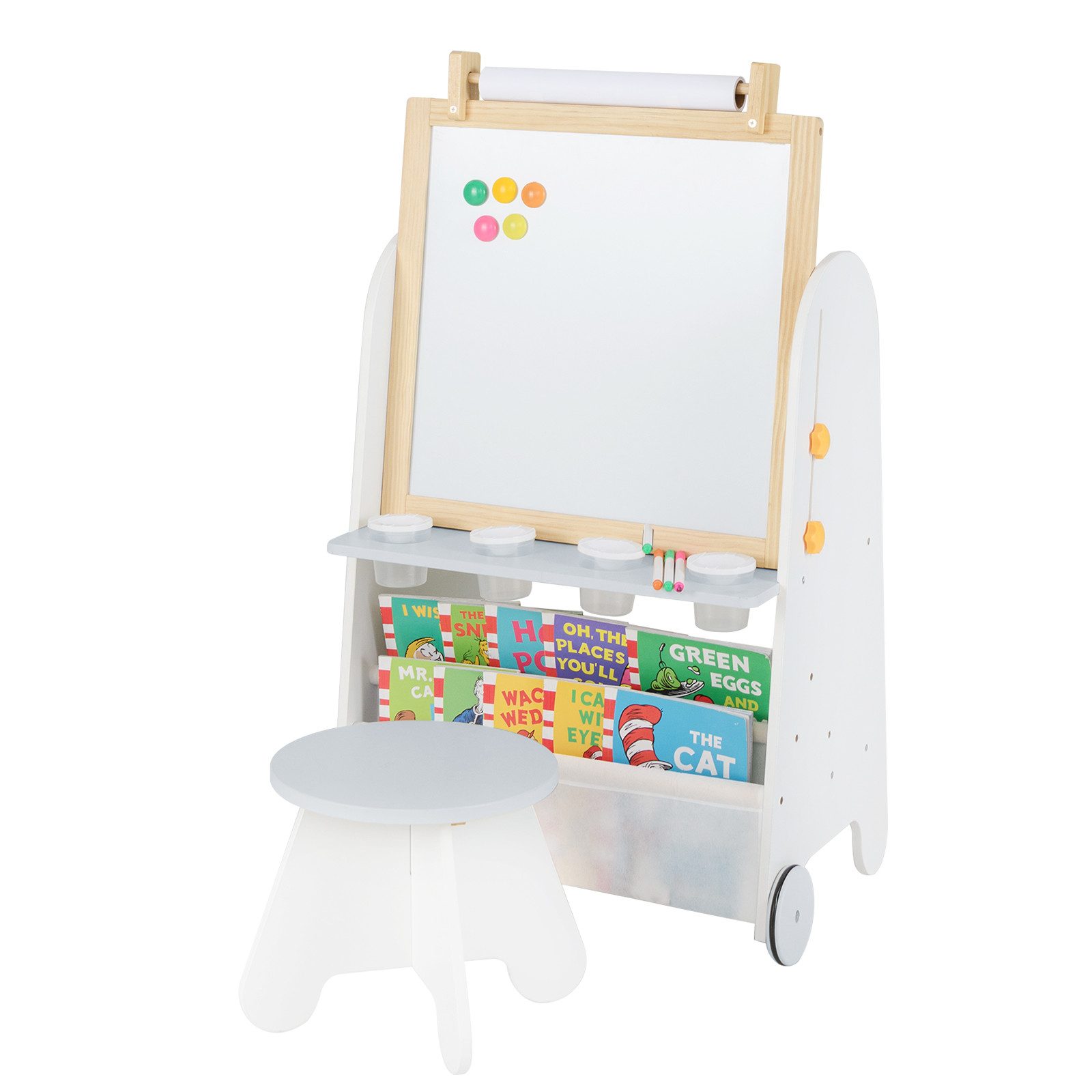 COSTWAY Standtafel, 4 in 1 Kinder Staffelei mit mit Magnettafel günstig online kaufen